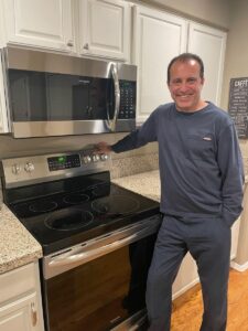Cooktop repair completed—unit tested and working properly