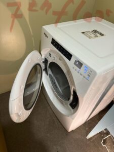 Whirlpool front load washer repair in progress